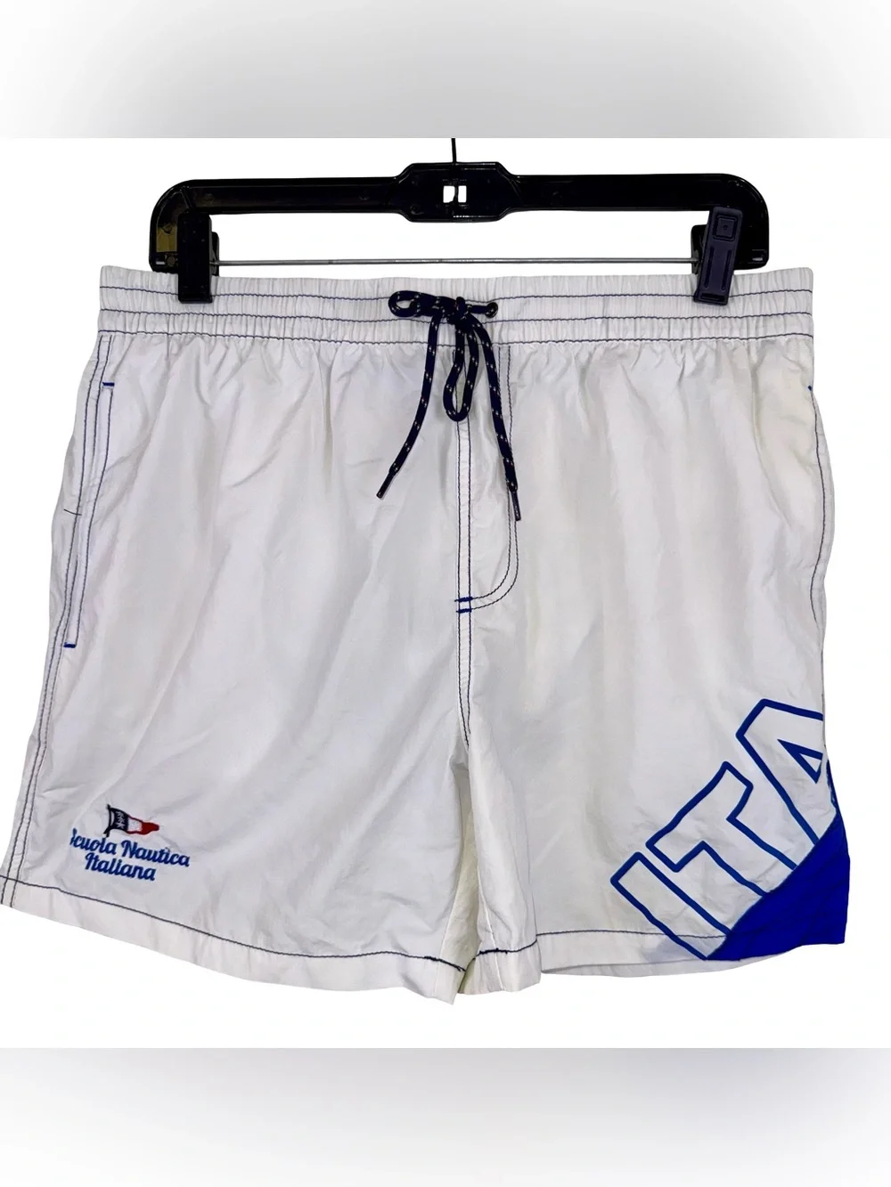SCUOLA NAUTICA ITALIANA WHITE SWIM TRUNKS